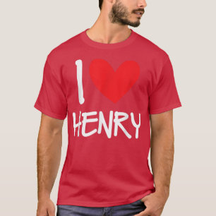 Camiseta Me encanta Henry Name Heart Personalized Men BFF F