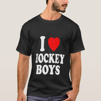 Camiseta Me Encanta Hockey Niños Patinando Hielo Atracción