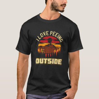 Camiseta me encanta ir de excursión fuera de vintage retro
