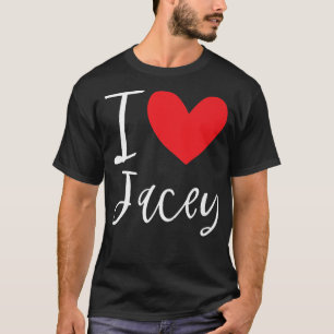 Camiseta Me encanta Jacey Nombre Chica personalizada Mujer