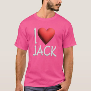 Camiseta Me Encanta Jack Nombre Hombres Personalizados Tipo