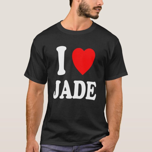 Camiseta Me Encanta Jade Cute Pareja Pareja Correspondiente (Anverso)