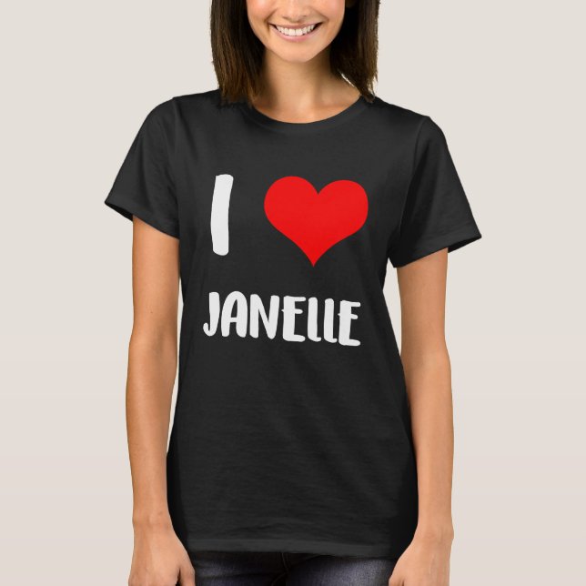 Camiseta Me encanta JANELLE valentine guy Anniversario del  (Anverso)