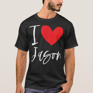 Camiseta Me encanta Jason Name Personalized Boy Man BFF Fri