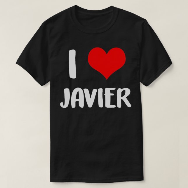 Camiseta Me encanta JAVIER valentine, lo siento señoras, co (Diseño del anverso)