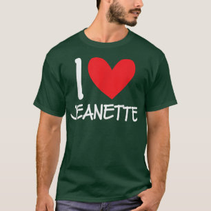 Camiseta Me encanta Jeanette Nombre Chica Personalizada Muj