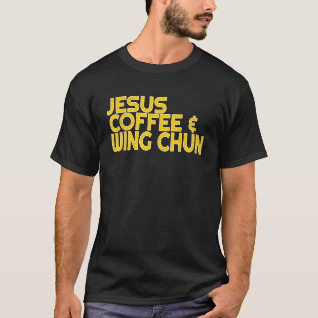 Camiseta Me Encanta Jesús Café Wing Chun MMA mixto Master T (Anverso)