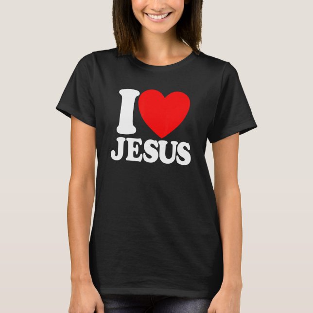 Camiseta Me Encanta Jesús Iglesia Cristiana Biblia Yo Amo J (Anverso)