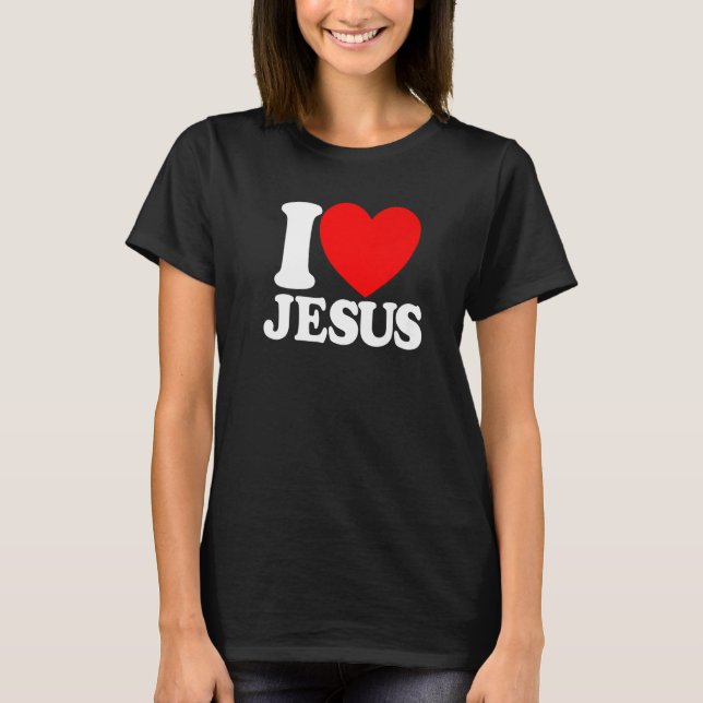 Camiseta Me Encanta Jesús Iglesia Cristiana Biblia Yo Amo J (Anverso)