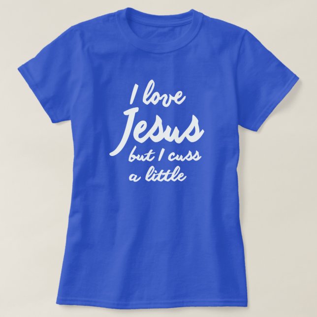 CAMISETA ME ENCANTA JESÚS, PERO ME QUEDA UN POCO (Diseño del anverso)