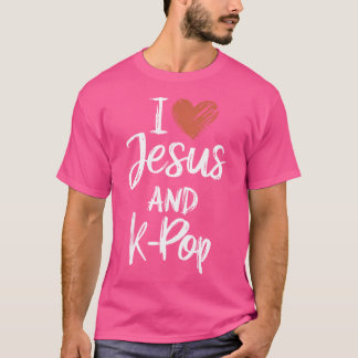 Camiseta Me Encanta Jesús Y El K-Pop Cristiano Religioso K-