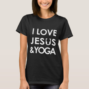 Camiseta Me Encanta Jesús Y La Cita De Yoga Basada En La Fe