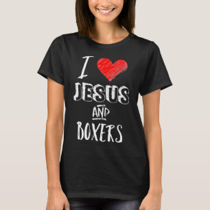 Camiseta Me Encanta Jesús Y Los Boxers Perro Rescate Cristi