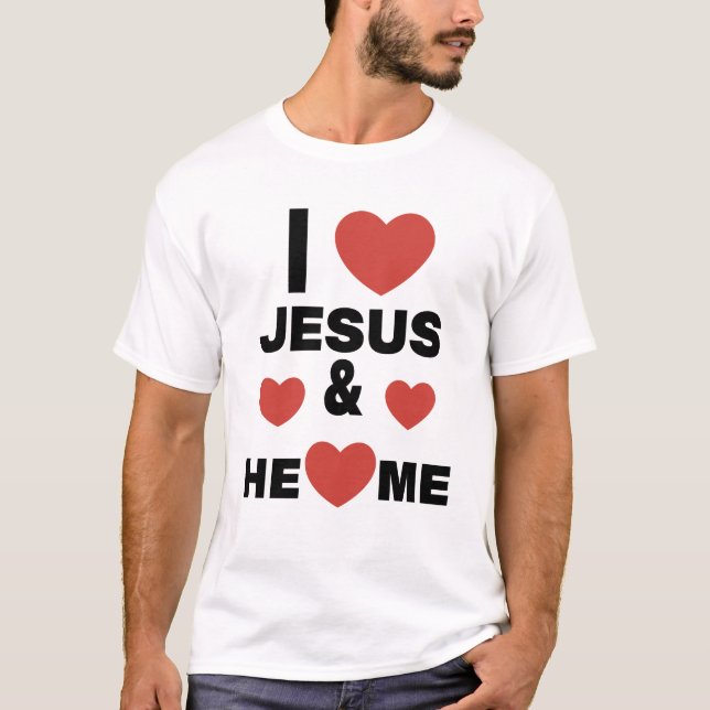 CAMISETA ME ENCANTA JESÚS Y ME AMA. (Anverso)
