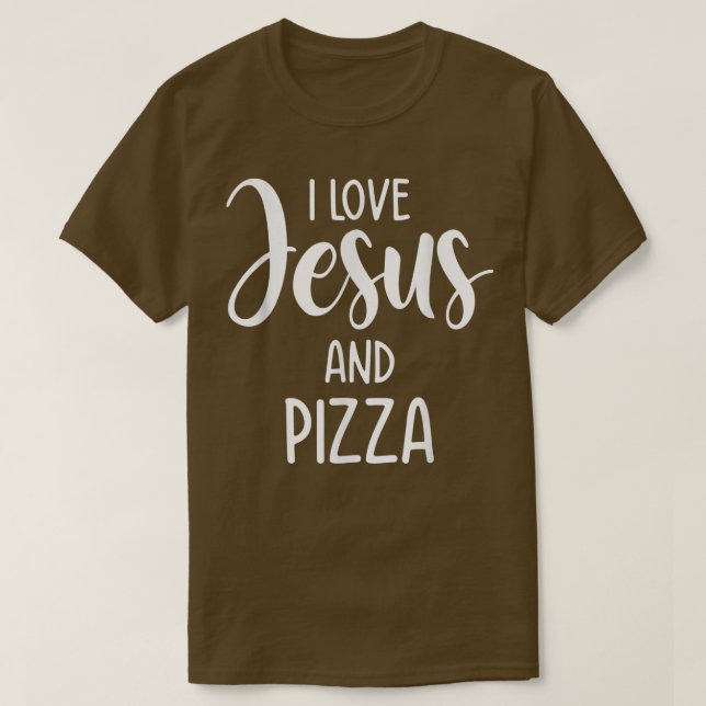 Camiseta Me Encanta Jesús Y Pizza Pizza De Comida Italiana  (Diseño del anverso)