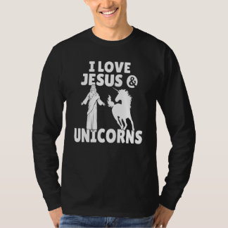 Camiseta Me Encanta Jesús Y Unicornio Magico