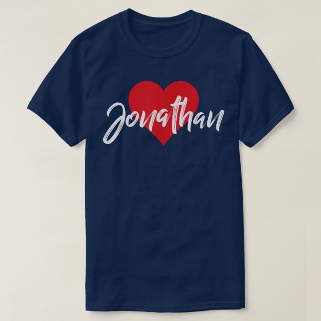 Camiseta Me Encanta Jonathan First Name Tshirt I Heart Name (Diseño del anverso)