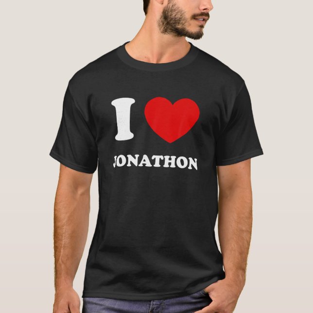 Camiseta Me encanta Jonathon I Heart Jonathon Funny First N (Anverso)