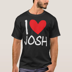 Camiseta Me Encanta Josh Nombre Hombres Personalizados Guy 