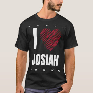 Camiseta Me encanta JOSIAH Nombre Guay Heart Funny Personal