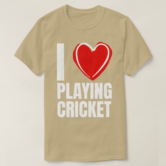 Camiseta Me encanta jugar al cricket (Diseño del anverso)