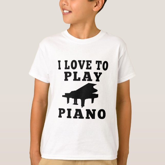 Camiseta Me Encanta Jugar Piano (Anverso)