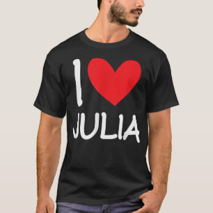 Camiseta Me encanta Julia Nombre Chica personalizada Mujer