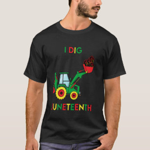 Camiseta Me Encanta Juneteenth Puños Tractor Divertido Niño