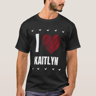 Camiseta Me encanta Kaitlyn Guay Nombre Red Heart Funny Per