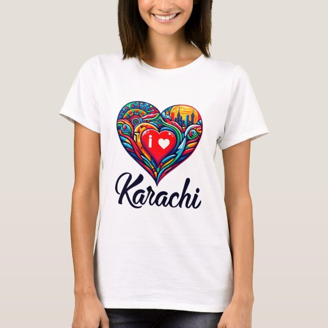 Camiseta Me encanta Karachi (Anverso)