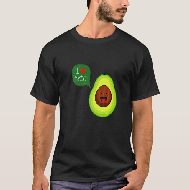 Camiseta Me encanta Keto Aguacate Cita Keto y las dietas ve (Anverso)