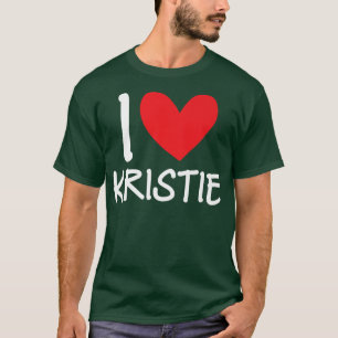 Camiseta Me encanta Kristie Nombre Chica Personalizada Muje