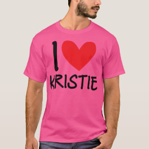 Camiseta Me encanta Kristie Nombre Chica Personalizada Muje