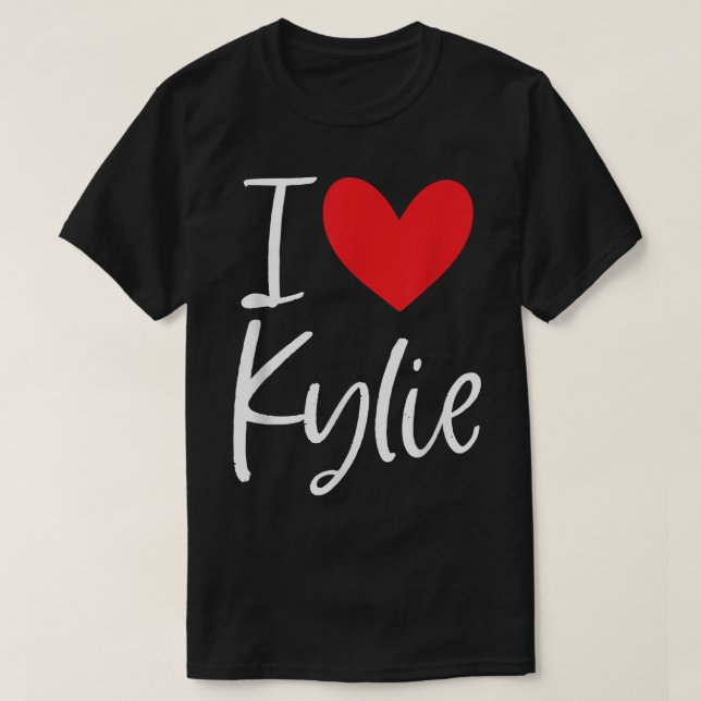 Camiseta Me encanta Kylie Name Chica personalizada Woman Bf (Diseño del anverso)