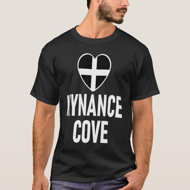 Camiseta Me encanta Kynance Cove Bandera Cornwall Heart Sai (Anverso)