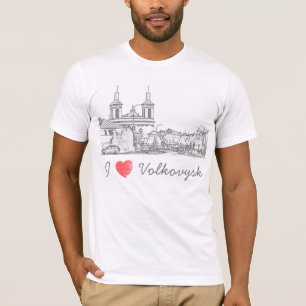 Camiseta Me encanta la arquitectura de Volkovysk en Bielorr