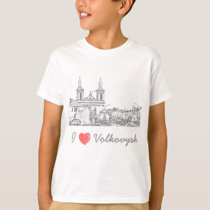 Camiseta Me encanta la arquitectura de Volkovysk en Bielorr