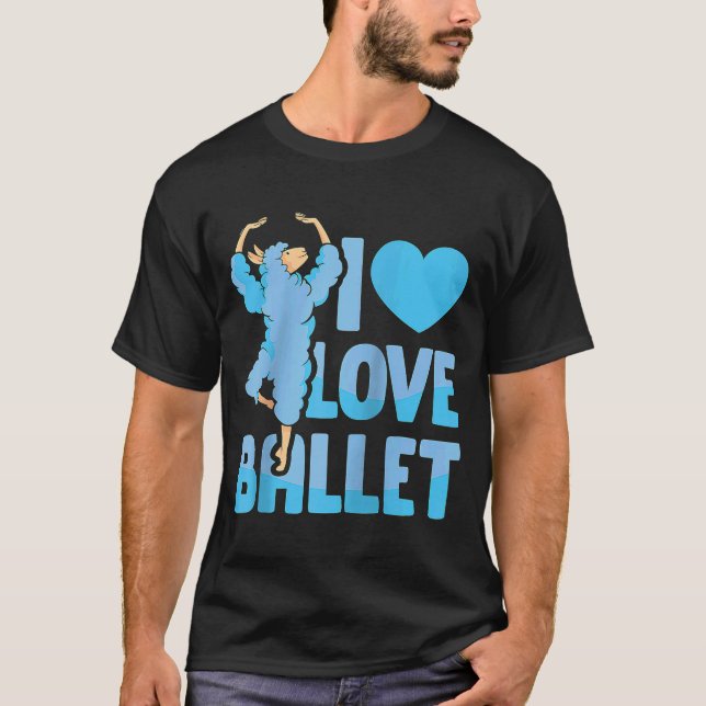 Camiseta Me encanta la bailarina de danza de hobby Ballet B (Anverso)