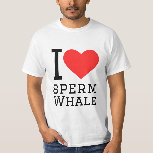 Camiseta Me encanta la ballena esperma (Anverso)