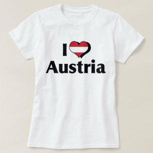 Camiseta Me encanta la bandera de Austria
