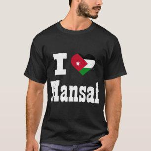 Camiseta Me encanta la bandera de Mansaf foodie Jordan