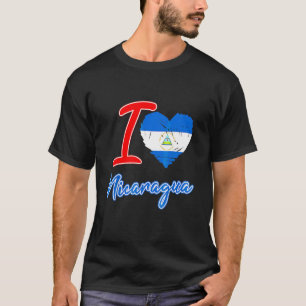 Camiseta Me encanta la bandera de Nicaragua