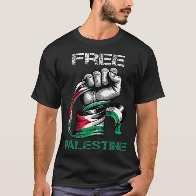 Camiseta Me encanta la bandera de Palestina libre salva el  (Anverso)