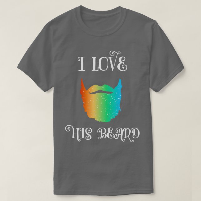 Camiseta Me Encanta La Barba Hipster Amigo Amo Pareja (Diseño del anverso)