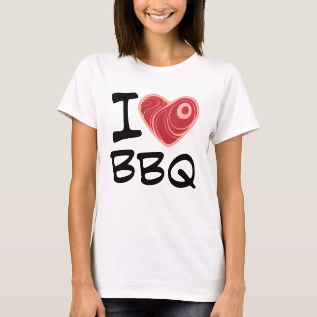 Camiseta Me encanta la barbacoa (Anverso)