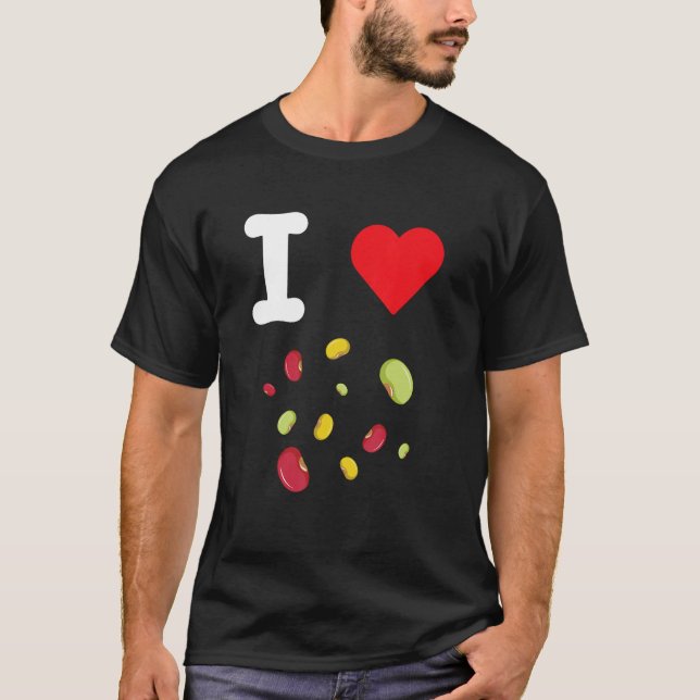 Camiseta Me Encanta La Beans Legues Pulsos De Chickpea Fava (Anverso)