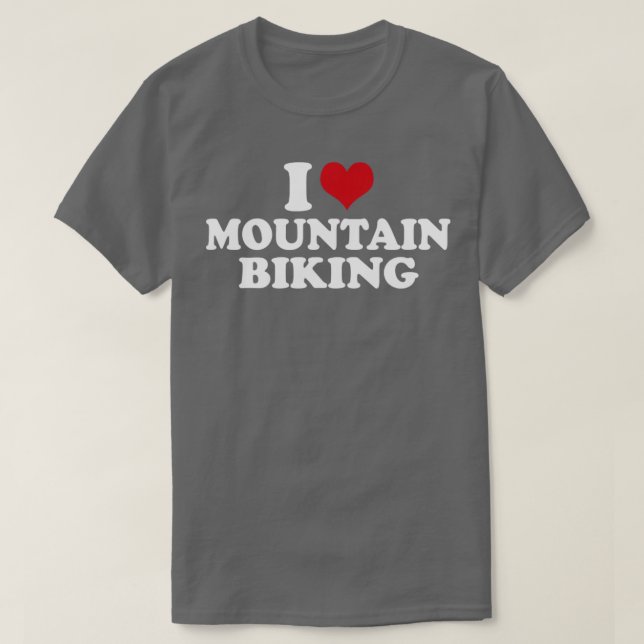 Camiseta Me encanta la bicicleta de montaña MTB Downhill1 (Diseño del anverso)