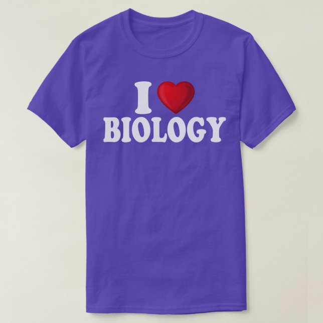 Camiseta Me encanta la biología (Diseño del anverso)