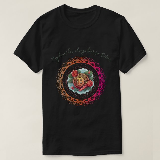 Camiseta me encanta la bitcoína (1) (Diseño del anverso)
