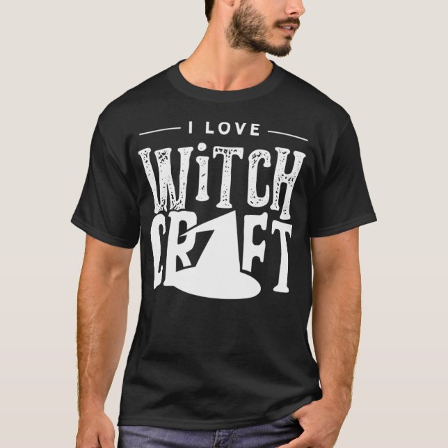 Camiseta Me encanta la brujería Broom Witch Witcher Witches (Anverso)